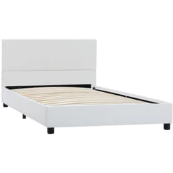 Vidaxl - Cadre de lit Blanc Similicuir 100 x 200 cm