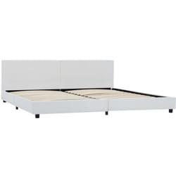 Vidaxl - Cadre de lit Blanc Similicuir 180x200 cm