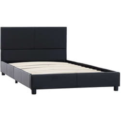 Cadre de lit sans matelas noir similicuir 90x200 cm Vidaxl