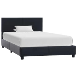 vidaXL Cadre de lit Noir Similicuir 100 x 200 cm