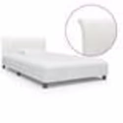 vidaXL Cadre de lit Blanc Similicuir 100 x 200 cm - 100 x 200 cm