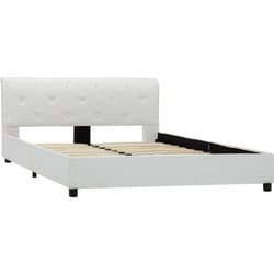 Vidaxl - Cadre de lit sans matelas blanc similicuir 120x200 cm