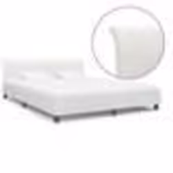 vidaXL Cadre de lit Blanc Similicuir 180 x 200 cm - 180 x 200 cm