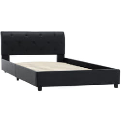 Cadre de lit Noir Similicuir 100 x 200 cm Vidaxl