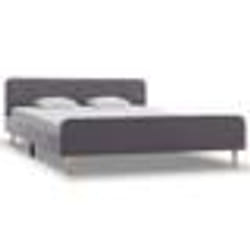 vidaXL Cadre de lit Gris clair Tissu 140 x 200 cm - 140 x 200 cm