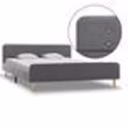 vidaXL Cadre de lit sans matelas gris clair tissu 160x200 cm - 160 x 200 cm