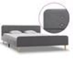 vidaXL Cadre de lit sans matelas gris clair tissu 160x200 cm - 160 x 200 cm
