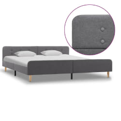 vidaXL Cadre de lit Gris clair Tissu 180 x 200 cm - 180 x 200 cm