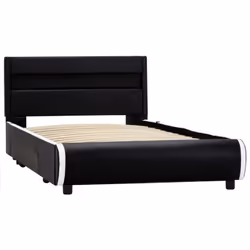 Ajoutez instantanément un goût moderne impressionnant à votre chambre à coucher avec notre cadre de lit en faux cuir ! Distin ...
