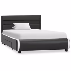 Ajoutez instantanément un goût moderne impressionnant à votre chambre à coucher avec notre cadre de lit en faux cuir ! Distin ...