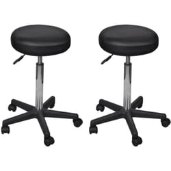 Vidaxl - Tabourets de bureau lot de 2 Noir 35,5x84 cm Similicuir