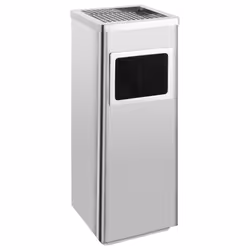 vidaXL Poubelle à cendrier d'hôtel 36 L Acier inoxydable - TU
