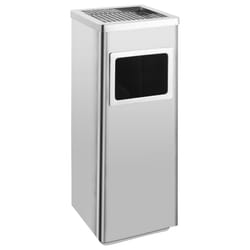vidaXL Poubelle à cendrier d'hôtel 36 L Acier inoxydable - TU
