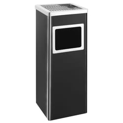 vidaXL Poubelle à cendrier d'hôtel 36 L Acier Noir - TU