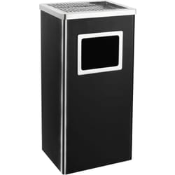 vidaXL Poubelle à cendrier d'hôtel 45 L Acier Noir - TU