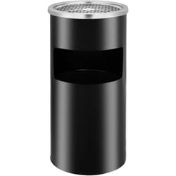 Vidaxl - Poubelle à cendrier murale Acier 26 l Noir