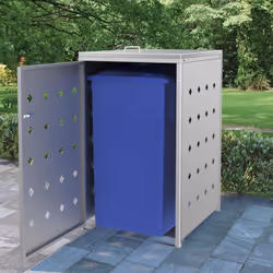 Description générale Conçu pour l'utilité, notre abri pratique à roulettes pour poubelle est le revêtement parfait pour une p ...