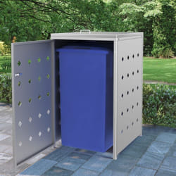 Abri pour poubelle sur roulettes 240 L Acier inoxydable vidaXL