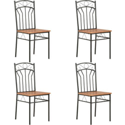 Vidaxl - Chaises à manger lot de 4 marron mdf