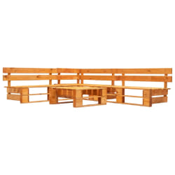vidaXL Canapés de jardin palette - Marron miel