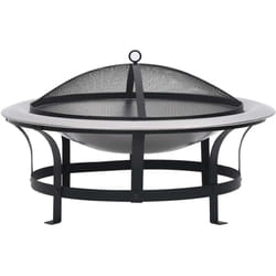 Vidaxl - Foyer extérieur avec gril en acier inoxydable 76 cm