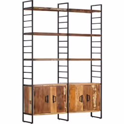 VidaXL 284415, 4 étagères, Métal, Bois, Fer, Bois, 1240 mm, 300 mm
