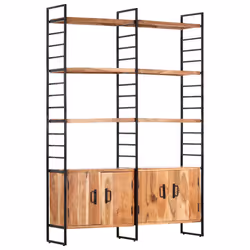 VidaXL 284416, 4 étagères, Métal, Bois, Bois d'acacia, Fer, 1240 mm, 300 mm