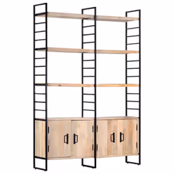 VidaXL 284417, 4 étagères, Métal, Bois, Fer, Bois, 1240 mm, 300 mm