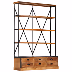 VidaXL 284423, 6 étagères, Acier, Bois, 1220 mm, 360 mm, 1810 mm