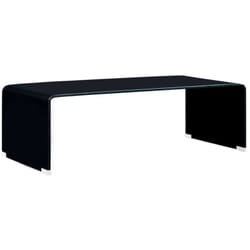 Vidaxl - Table basse Noir 98 x 45 x 31 cm Verre trempé