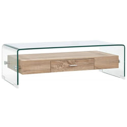 Table basse Clair 98x45x31 cm Verre trempé vidaXL