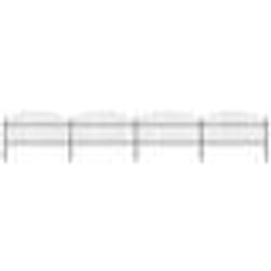 vidaXL Clôture de jardin à dessus en lance Acier (1-1,25)x6,8 m Noir - TU