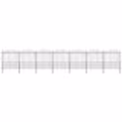 vidaXL Clôture de jardin à dessus en lance Acier (1,75-2)x11,9 m Noir - TU