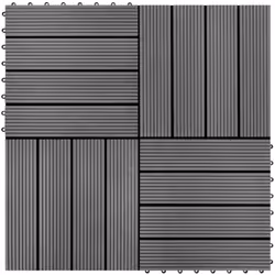 Cet ensemble de dalles en composite de bois-plastique, chacune d’une taille de 30 x 30 cm, est livré avec 22 pièces, pour une ...