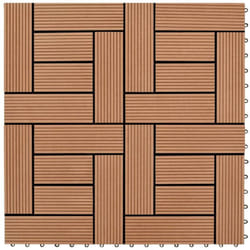 Vidaxl - Ensemble de 22 tuiles de terrasse dans wpc 30x30cm différentes couleurs disponibles couleur : marron