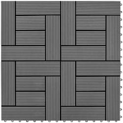 Vidaxl - Carreaux de terrasse 22 pcs 30 x 30 cm 2 m² wpc Gris