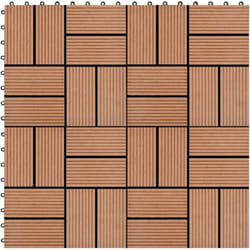 Vidaxl - Carreaux de terrasse 22 pcs 30 x 30 cm 2 m² wpc Marron