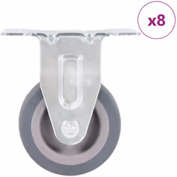 Cet ensemble de 8 roulettes fixes sera l’accessoire idéal pour les petits équipements et les meubles tels que d'établi, de ch ...