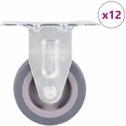 Cet ensemble de 12 roulettes fixes sera l’accessoire idéal pour les petits équipements et les meubles tels que d'établi, de c ...