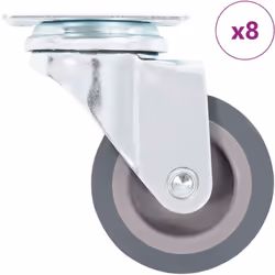 Cet ensemble de 8 roulettes pivotantes sera l’accessoire idéal pour les petits équipements et les meubles tels que d'établi,  ...