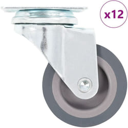 12 pcs Roulettes pivotantes 50 mm vidaXL