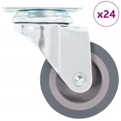 vidaXL 24 pcs Roulettes pivotantes 50 mm