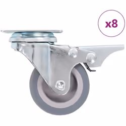 Cet ensemble de 8 roulettes pivotantes, moitié avec frein, sera l’accessoire idéal pour les petits équipements et les meubles ...