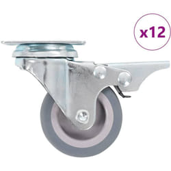 Vidaxl - 12 pcs Roulettes pivotantes 50 mm