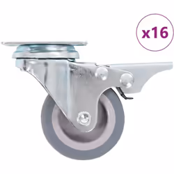 Cet ensemble de 16 roulettes pivotantes, moitié avec frein, sera l’accessoire idéal pour les petits équipements et les meuble ...