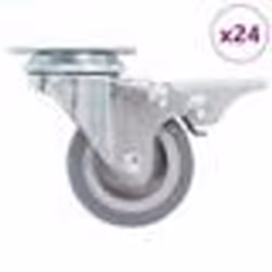 vidaXL 24 pcs Roulettes pivotantes 50 mm