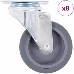 Cet ensemble de 8 roulettes pivotantes sera l’accessoire idéal pour les petits équipements et les meubles tels que d'établi,  ...