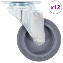 vidaXL 12 pcs Roulettes pivotantes 75 mm
