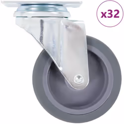 Cet ensemble de 32 roulettes pivotantes sera l’accessoire idéal pour les petits équipements et les meubles tels que d'établi, ...