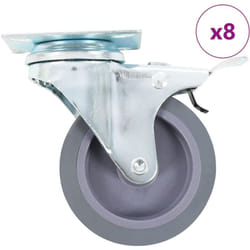 Vidaxl - 8 pcs Roulettes pivotantes 75 mm